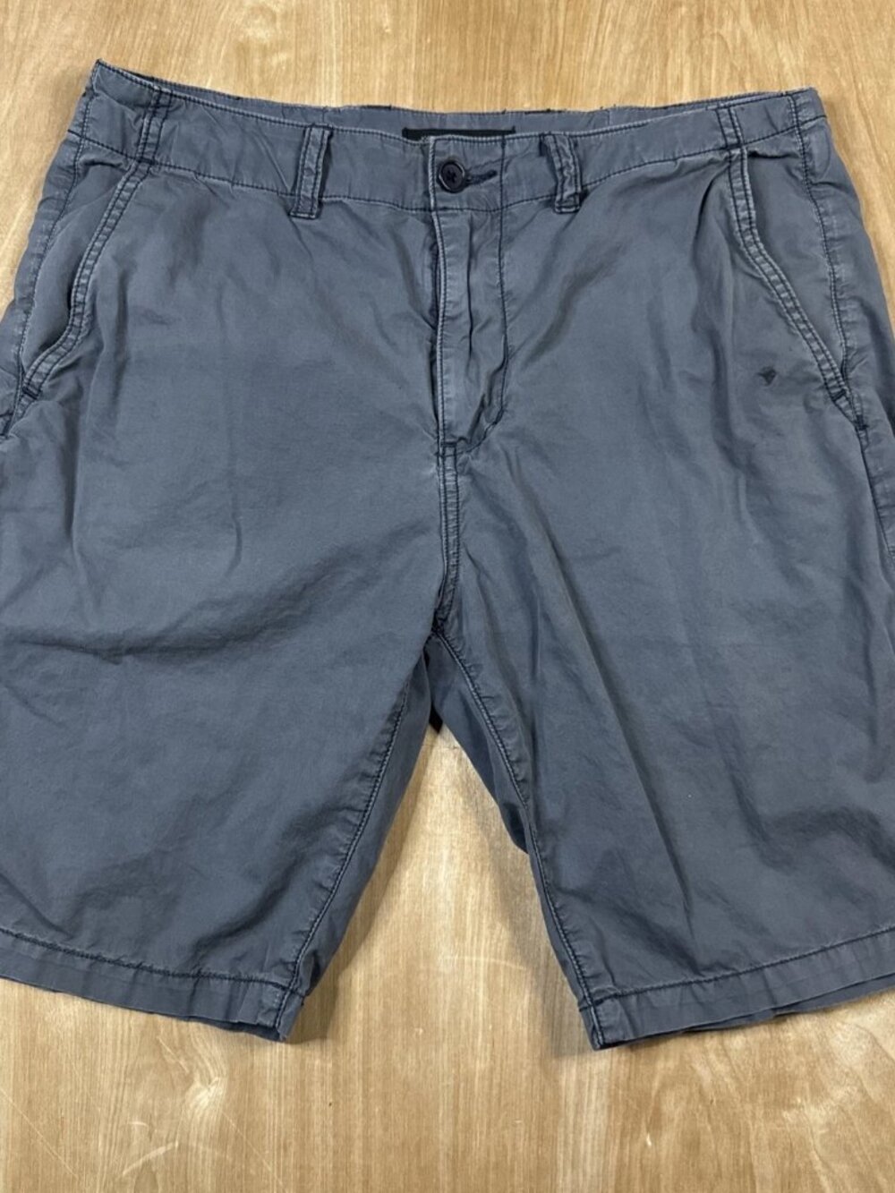 John Varvatos Mens Gray Cotton Chino Shorts Size 30x9